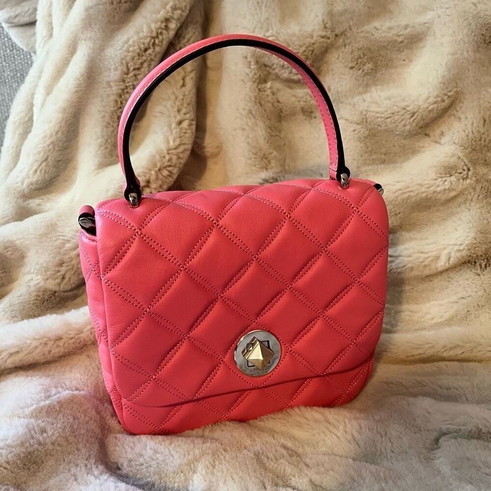 Kate Spade Natalia barbie pink Square Crossbody $360 new m11